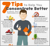 Seven tips to help you concentrate better.