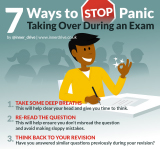Seven ways to stop panic taking over during an exam.
