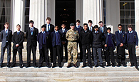 Image of Charles Russell with QE boys