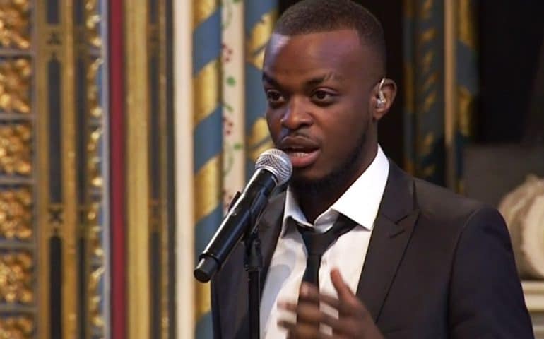 George the Poet performs in front of the Queen at major Commonwealth event