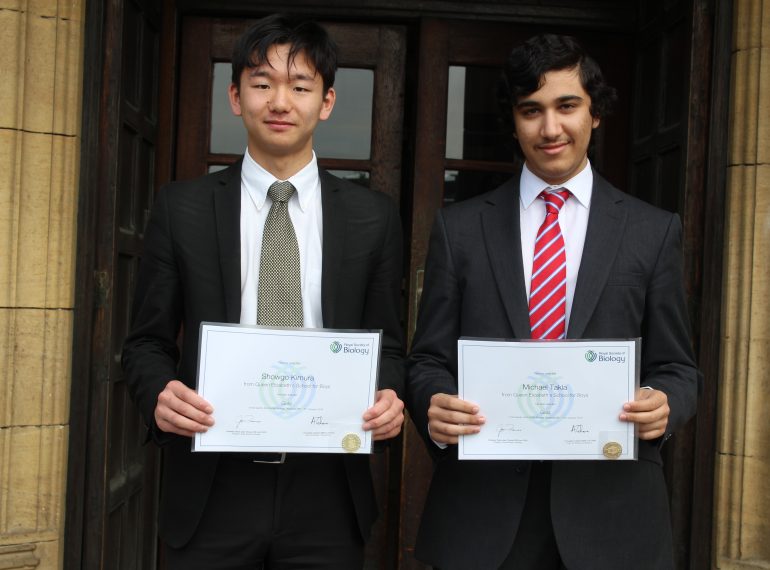 QE boys shine in final rounds of prestigious Biology competition