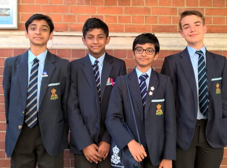 Meeting with a great mind: QE team learn about a mathematical maestro while performing strongly at national challenge finals