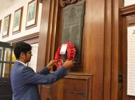 “In proud and loving memory”: centenary ceremony remembers QE’s war dead