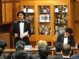 Up for debate: sixth-formers narrowly defeat alumni over climate change